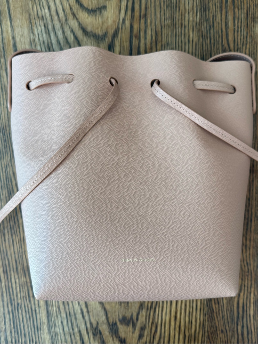 Mansur Gavriel Lg Drawstring Bucket Bag in Blush Pink